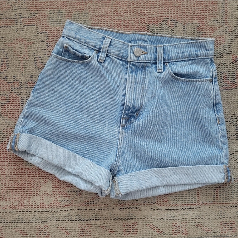 Bdg hi rise high waist mom jeans shorts cuffed 24 xs urban outfitters